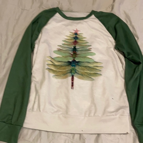 Dresses & Skirts - Dragonfly Christmas tree long sleeve shirt